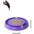 thumbnail image 3 of Interactive Cat Scratcher & Toy with 2 Self-Rotating Balls & 1 Kitten Cat Ball Track Toy Cat Scratcher, Purple, 3 of 8