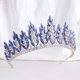 thumbnail image 2 of Zhuge Tiara de boda para novia, diadema de princesa, corona nupcial, joyería para el cabello con diamantes de imitación de cristal, decoración para novia, cumpleaños, graduación, boda (azul), 2 of 4