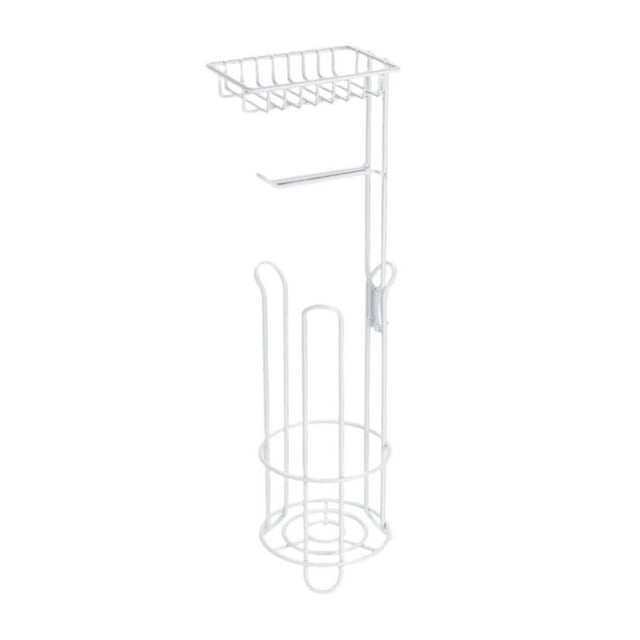 Ruiboury Distributeur de Rouleaux de Papier Hygiénique Gain de Place avec Étagère Support de Rouleau de Papier Accessoires Antirouille