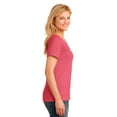 thumbnail image 3 of Port & Company Ladies Core Cotton V Neck Tee-XS (Coral), 3 of 6