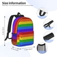 thumbnail image 5 of Rateoe Colorful Glitter Rainbow Pattern Student Backpack Water-resistant Backpack 15-inch Laptop Backpack Lightweight Adjustable School Backpack, 5 of 6