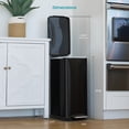 thumbnail image 6 of Home Zone Living 13 Gallon Slim Dual Compartment Kitchen Trash Can with Step Pedal and Soft-Close Lid, Stainless Steel, Black, 6 of 7
