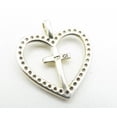 thumbnail image 3 of 2.00 Ct Round Cut Moissanite Cross Heart Charm Pendant 14K Yellow Gold Plated Silver, 3 of 3