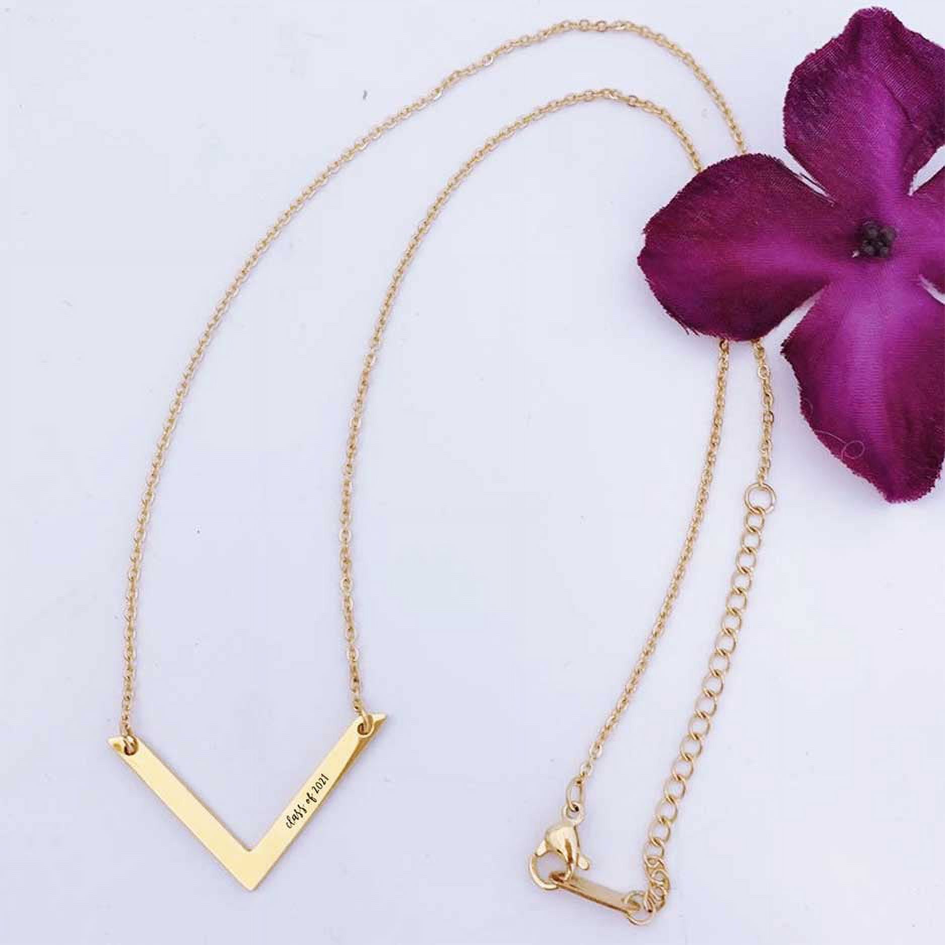 Anavia 2021 Graduation Gift for Her - High School | College Graduation Gift for Girls - Class of 2021 Graduation Gift for Friend -  Stainless Steel Engraved Necklace Jewelry