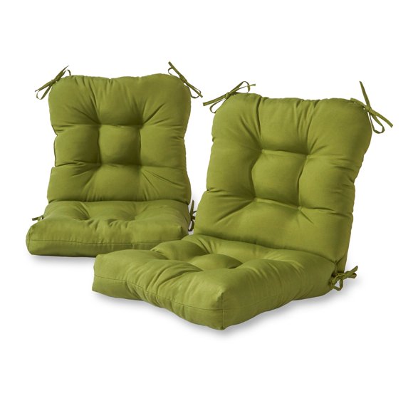 Greendale Home Fashions Outdoor Seat/Back Chair Cushion, 2 Count (Pack of 1), Juniper