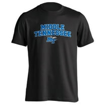 Middle Tennessee State University Blue Raiders Classic Arch with Mascot Short Sleeve T-Shirt