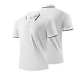 thumbnail image 3 of YYDGH Polo Shirts for Men Zipper Moisture Wicking Golf Shirts Short Sleeve Casual Quarter Zip Polo T Shirt, 3 of 8
