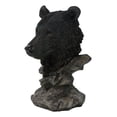 thumbnail image 2 of Western Rustic Wildlife Forest Black Bear Bust Figurine with Rocky Steppes Stand, 2 of 9