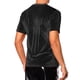 thumbnail image 3 of Camisetas de terciopelo INSPIRE CHIC para hombres, camiseta de cuello redondo de manga corta, camisetas de disco de terciopelo, S negro, 3 of 5