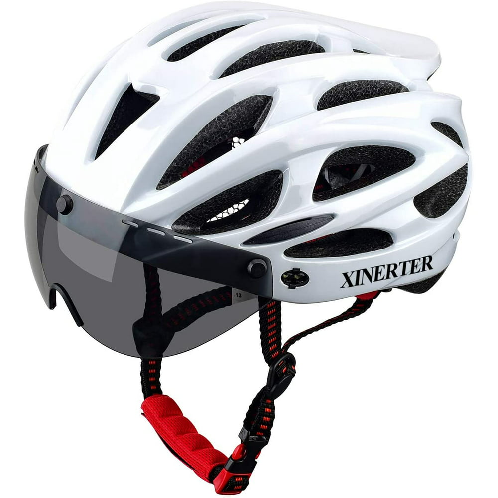 XINERTER Adult Bike Helmet Road Bike Helmet Detachable Magnetic Goggles Replacement Lining 