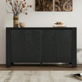 thumbnail image 3 of Harper & Bright Designs Minimalist Sideboard Cabinet with Storage, Wood Buffet Cabinet with Adjustable Shelves for Living Room, Black, 3 of 18