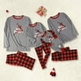 thumbnail image 2 of MUXiin Matching Christmas Pajamas For Couples,Family Matching Christmas Pajamas Set Holiday Print Top and Festive Plaid Pants for Dad, 2 of 7