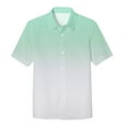 thumbnail image 3 of Boys Button Down Shirts Gradient Casual Short Sleeve Beach Summer Boy Shirt with Pocket 5-14 Years, 3 of 4