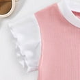 thumbnail image 4 of UAYOTSE Toddler Baby Girl Summer Clothes Ribbed Knit Cotton Cute Summer Outfits Short Sleeves 2 Pieces Shorts Set 6M 4Y,Sizes 2-3 Years, 4 of 7
