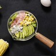 thumbnail image 3 of Soup Pot Borosilicate Glass With Wooden Handle, Saucepan Easy Clean Cookware Gas Stove Compatible, 3 of 5