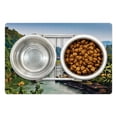 thumbnail image 1 of Asian Pet Mat for Food and Water, River Kwai Living House Tropic Thailand Village Attractions Scenery, Non-Slip Rubber Mat for Dogs and Cats, 18" X 12", by Ambesonne, 1 of 2