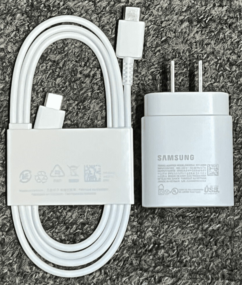 OEM SAMSUNG 25W USBC Super Fast Charging Wall Charger & Cable White EP