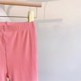 thumbnail image 6 of EnJoCho Girls Shirt and Shorts Set Kindergarten Starter Pack Girls 2 Piece Outfits Short Sleeve Crew Neck Crop Tops and Flare Pants Sets Solid Color Casual Clothing Sets for 2-10 Years, 6 of 9