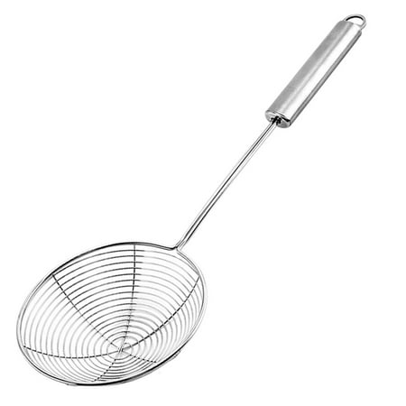 

Jygee Filter Colander Long Handle Stainless Kitchen Fried Cooking Colander Spoon silver 35.5*12cm