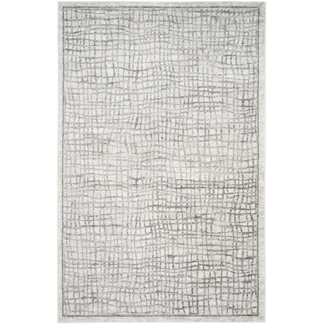 SAFAVIEH Adirondack Vasil Geometric Area Rug, Silver/Ivory, 4' x 6'