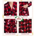 thumbnail image 2 of ANLIQI Couples Matching Chritsmas Robes Soft Fleece Red Plaid Robe Long Cozy Warm Bathrobe with Pockets (Mens,RP, L), 2 of 5