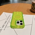 thumbnail image 3 of for iPhone 15 Case Clear Magnetic Compatible with Magsafe, Thin Slim Transparent Non Yellowing, Hybrid Soft Silicone Bumper & Hard Plastic Protective Cover for iPhone 15, Green, 3 of 10