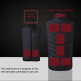 thumbnail image 3 of Chaleco calefaccionado, chaleco calefactor para invierno, chaleco calefaccionado eléctrico con 3 niveles de calefacción, chaquetas calefactadas para hombres y mujeres al aire libre (2XL-negro), 3 of 5
