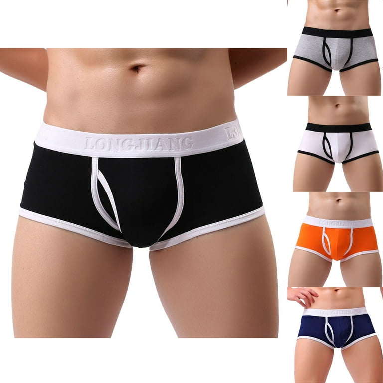EHTMSAK Men's with Pouch Breathable Trunk Underwear Classic Underwear  Polyester Jockstrap Briefs Vermilion M 