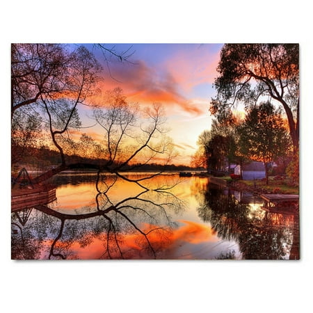 Lighted Wall Art Home Moaere Luminous LED Lighted Light-up Canvas Sunset Art Picture Print Home Wall Decor Gift 40x30cm ()