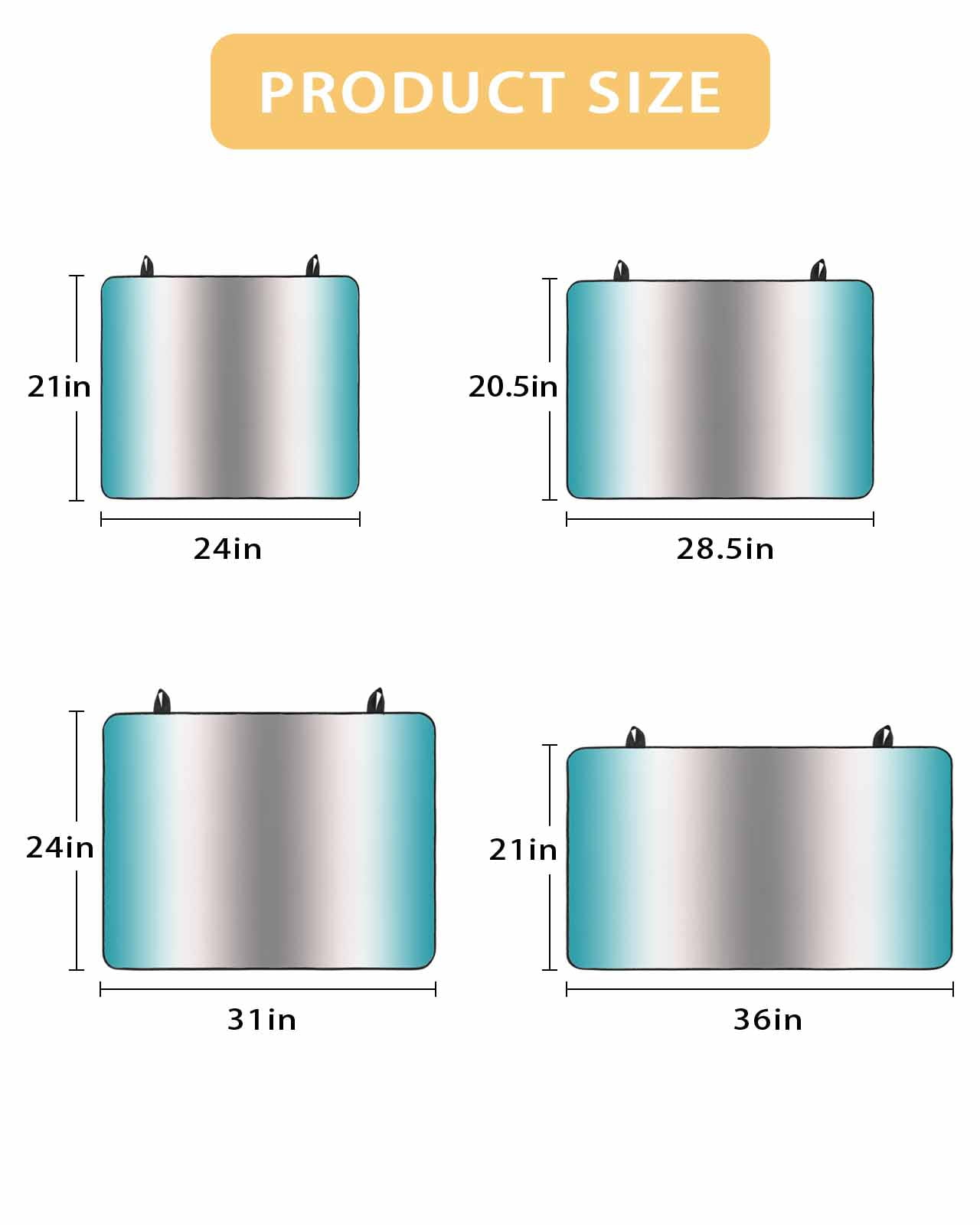 nqOlkjepod Large Induction Cooktop Protector Mat 24"x21", Turquoise Grey Stove Top Covers for Electric Stove, Gray Farmhouse Modern Rustic Decorative Stove Burner Cover Mats, Glass Top Stove Cover