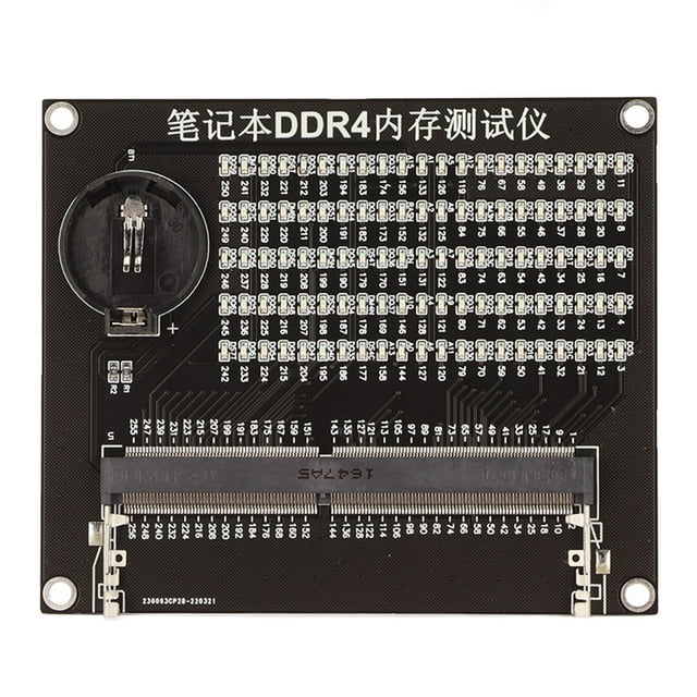Tarjeta de prueba de memoria DDR4 Tarjeta de prueba de interfaz de memoria DDR4 para computadora portátil Herramienta de prueba de diagnóstico de fallas con 105 indicadores LED
