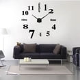 thumbnail image 5 of Reloj Minimalista de números pared Gigante HappyWare 3D DIY Color Negro, 5 of 5