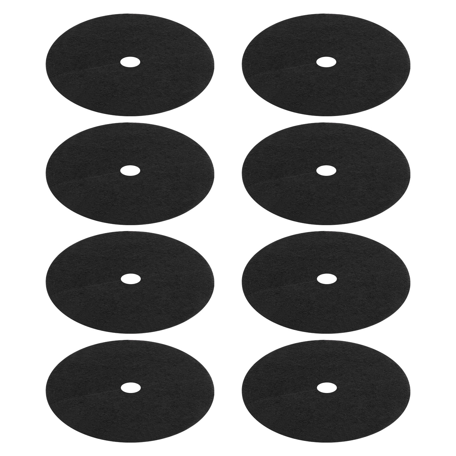 8-Pack Non-Woven Tree Mulch Ring, 16.5 Inch Tree Protector Mat W 20 Pcs Stakes for Plant Root Protection [Black]