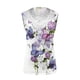thumbnail image 4 of ICHUANYI Clearance Women Fashion Summer Sexy Fold Printed Regular Lace Sleeveless V Neck Button Top(Purple, L) ICHUANYI WER2023080904904, 4 of 5