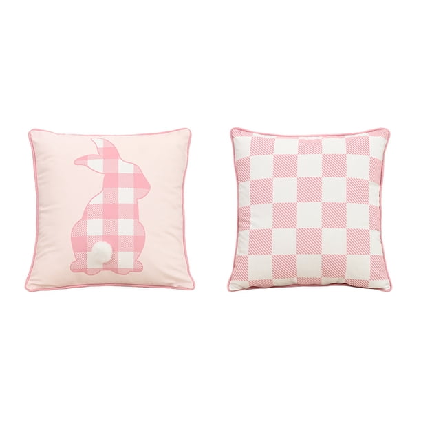 Cojín con forma de conejito de Pascua, ideal para el hogar, la sala de estar, el sofá, la cama, el reposacabezas, regalo de vacaciones, ideal para la sala de estar, el dormitorio y la oficina. Funda
