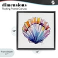 thumbnail image 4 of Stupell Industries Contemporary Coastal Scallop Watercolor Black Floating Frame Canvas Art, 18 x 18, by Shelly Craig, 4 of 8