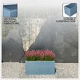 thumbnail image 5 of LeisureMod Bloom Fiberstone and MGO Clay Planter, Mid-Century Modern Rectangular Planter for Indoor and Outdoor Use (Aged Concrete, 9 Inch), 5 of 9
