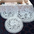 thumbnail image 1 of Round Hollow Coaster Lace Embroidered Tablecloth Dining Table Bowl Heat Insulation Mat Fabric Decorative Ornaments Props, 1 of 5