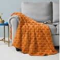 thumbnail image 5 of Halloween Throw Blanket with Cute Spooky Embroidery, Cozy Soft Warm Fall Throw for Couch Bedroom Living Room, Ideal Gift Home Decorative Accent(51.2"*70.8",Pumpkin), 5 of 8