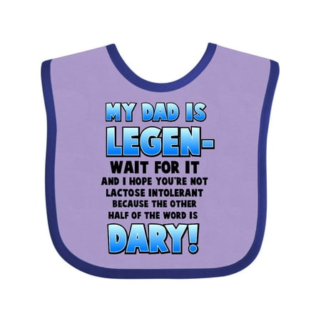 

Inktastic Legendary Dad Gift Baby Boy or Baby Girl Bib