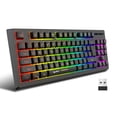 thumbnail image 1 of NAVOR 87-Key RGB Wireless Gaming Keyboard, Rechargeable 1800mAh Battery, 2.4G Plug & Play Quiet Keys, Compact Keyboard for Windows Mac Android, Black, 1 of 6