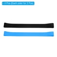 thumbnail image 3 of Uxcell Towel Bands, 4in2 Sets 9.84x1 Inch Silicone Stretchable Towel Chair Clips Straps, Black, Sky Blue, 3 of 7