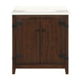thumbnail image 2 of 31 Inch 2 Door Single Bathroom Vanity, Brown and White- Saltoro Sherpi, 2 of 5