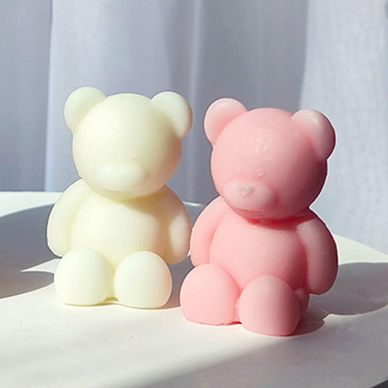 1pc Bear Shaped DIY Silicone Candle Mold