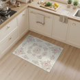 thumbnail image 2 of ODIKA Pink Romantic Vintage Ornamental Flower Motif Tug Rig Girly Stain Resistant Flatwoven for Entryway, Kitchen, Mudroom, 2 of 7
