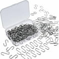 thumbnail image 1 of 150 piezas Mini S ganchos conectores Metal en forma de S ganchos con caja de almacenamiento para manualidades DIY joyería colgante, llaveros y etiquetas Ormromra YQ-0795, 1 of 7