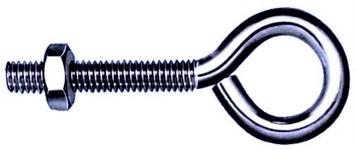 Hindley 40936 1/2" X 8" Zinc Plated Eye Bolt With Nut Pack of 10