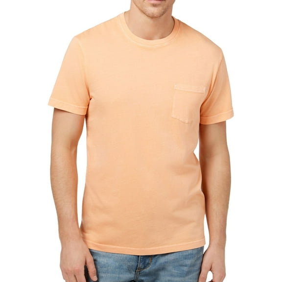 Club Room Mens SS Basic T-Shirt, Orange, Small
