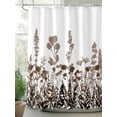 thumbnail image 2 of Fsddascl Brown Flowers Shower Curtain Set - Extra Long 72" x 96" Washable Bathtub Curtain with 12 Hooks, Vintage Country Spring Wild Floral Herbs Waterproof Fabric Stall Shower Curtains for Bathroom, 2 of 6