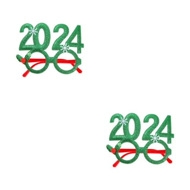 Thinsony Stand Out In Crowd With 2024 Glasses Frame Funny Shape Universal Size Wide Applications Party Supplies green 2Set
